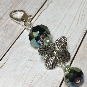 Butterfly Zipper Pull Charm | Key Chain Charm | Crochet Stitch Marker | Purse Charm |, Graduation Gift