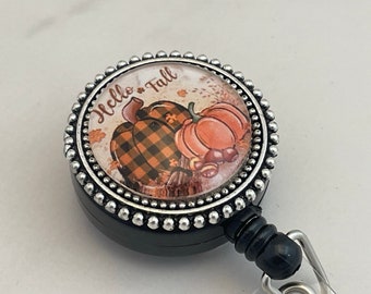 Magnetic Fall Badge Reel for Work ID, Retractable Badge Holder, New Job Gift, Back to School, Gift for Coworker