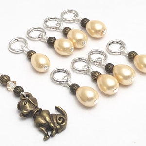 Dog Stitch Marker Set for Knitting - SNAG FREE Rings - Gift for Knitters - Multiple Sizes,  Birthday Gift for Knitting Dog Lover