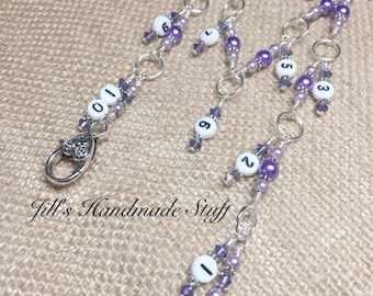 1-10 Knitting Row Counter Chain, Numbered Stitch Marker, Chain Counter, Gift for Knitters,  Birthday Gift for Knitter