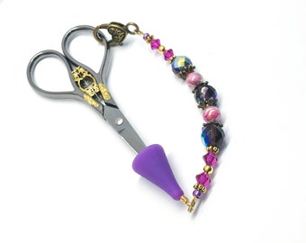 Bead Scissor Fob for Embroidery Scissors, Gift for Quilter, Sewing Accessory for Mom, Birthday Gift for Quilter