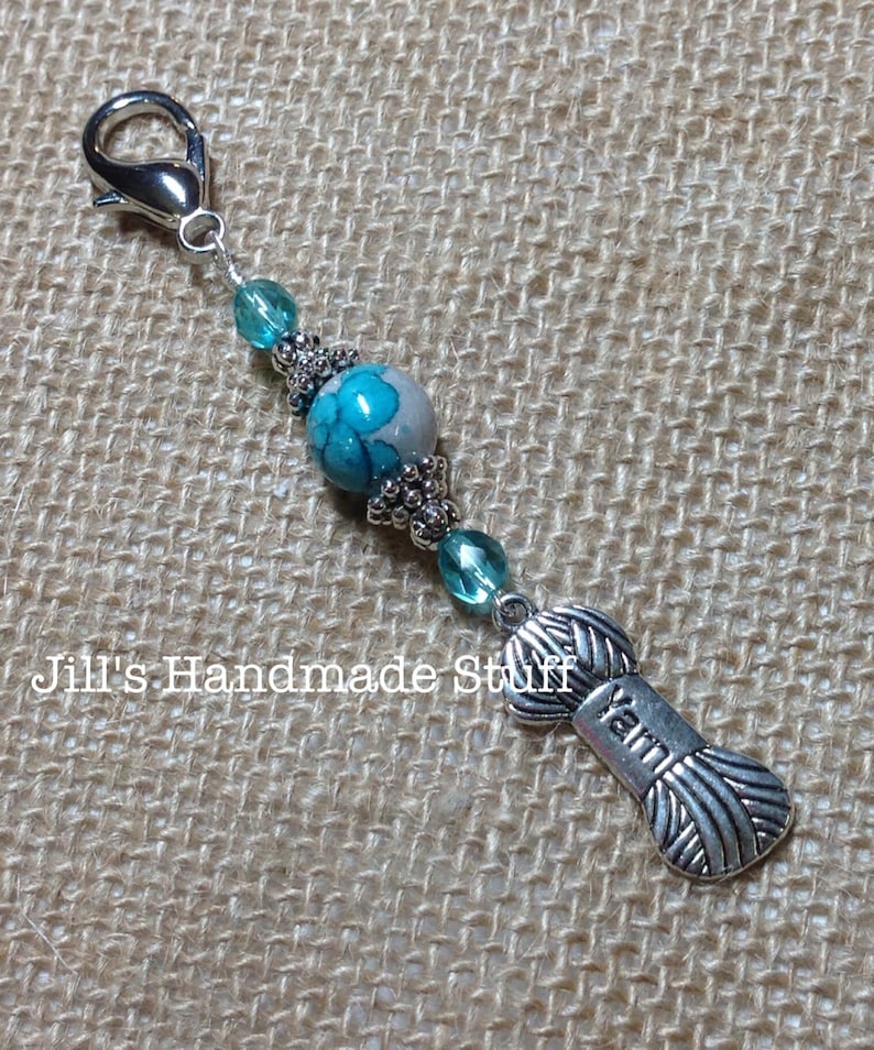 Yarn Zipper Pull Charm Crochet Stitch Marker Gift for Etsy