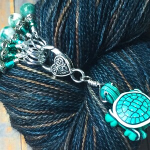 Turtle Stitch Marker Holder & Snag Free Stitch Markers- Knitting Gift- Tools |,   Birthday Gift for Knitter