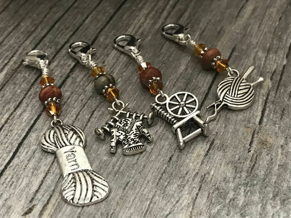 Removable Stitch Markers for Knitting OR Crochet, Yarn  display picture 2
