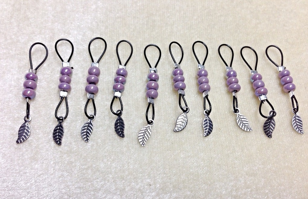 Leaf Stitch Markers for Knitting with Flexible Wire Loops Etsy