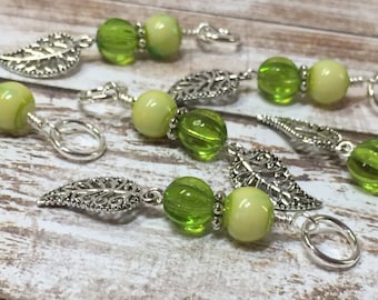Leaf Stitch Markers For Knitting or Crochet, Gifts for Knitter,   Birthday Gift for Knitter