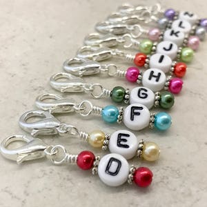 Crochet Hook Letter Stitch Markers | Removable Progress Keepers | Reminder Marker |, Mother&#39;s Day Gift
