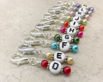 Crochet Hook Letter Stitch Markers | Removable Progress Keepers | Reminder Marker |, Mother's Day Gift