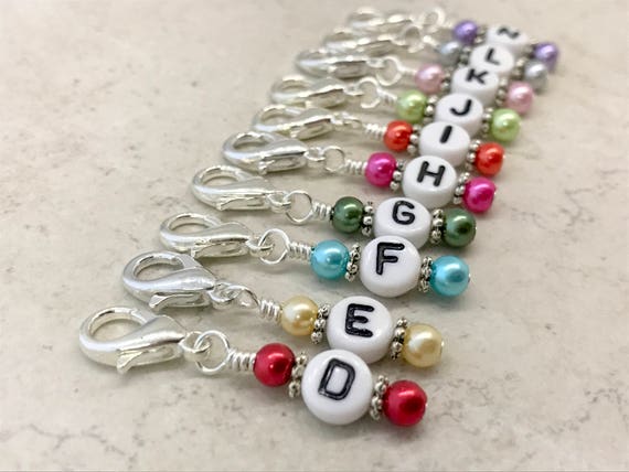 HOOK NUMBER/ROW Counter Stitch Markers Bead Stitch Markers stitch Markers  for Crochet and Knitting 