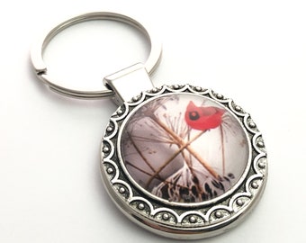 Cardinal Keychain for Women, Bird Key Chain, Birthday Gift for Mom, Housewarming, Graduation Gift, Sympathy Gift, Cardinal Key Fob