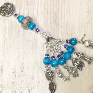 Beach Theme Stitch Markers for Knitting, Seashell Knitting Marker, Lighthouse Progress Keeper, Mother&#39;s Day Gift