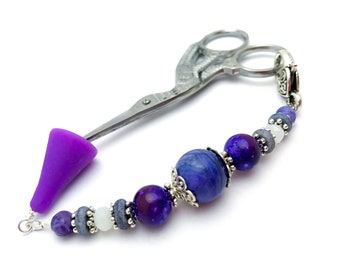 Purple Scissor Fob for Quilting Scissors, Sewing Accessories, Scissor Charm, Gift for Quilter, Birthday Gift for Quilter