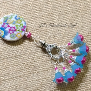 Flower Stitch Markers for Knitting, Includes Holder, Beaded Snag Free Knitting Marker Set, Knitting Gift, Pattern Tracking Markers