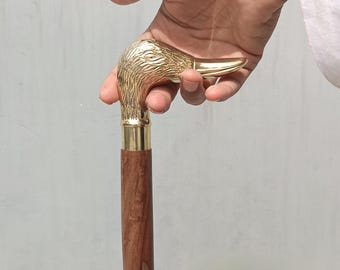 tobacco stick walking stick The  LA Cigar Collective Cherry Palm Grip Right Handed walking cane is a chic cane that features a scorched and cherry stained finish hardwood shaft measuring 0.75 to 0.875 inch in diameter Fish Walking Stick [18063] -