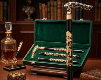 Handgemaakte luxe wandelstok: Luxe wandelstok met bloemenmotief, elegante wandelstok voor mobiliteit, decoratieve designwandelstok voor mannen en vrouwen