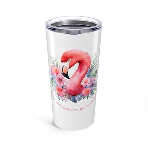 Copo Flamingo, Presente para Amantes de Pássaros Rosa, Copo Térmico, Copo com Frases Engraçadas, Tema Praia, Recipiente para Bebida Tropical, Viagem Personalizada
