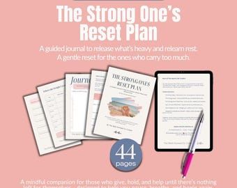 Emotional Burnout Recovery Journal – Reset Plan for Boundaries & Overwhelm | Guided Self-Care Workbook PDF