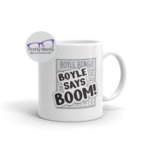Boyle Says Boom! Boyle Bingo Mug, Brooklyn Nine-Nine inspired