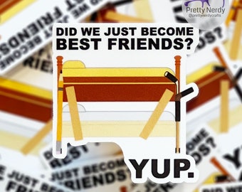 Best Friends - Step Brothers Sticker, movie vinyl sticker, laptop decal, water bottle decal, funny sticker, high quality