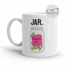 JAR. New Girl inspired Douchebag Jar Mug, Schmidt, funny, ceramic, unique