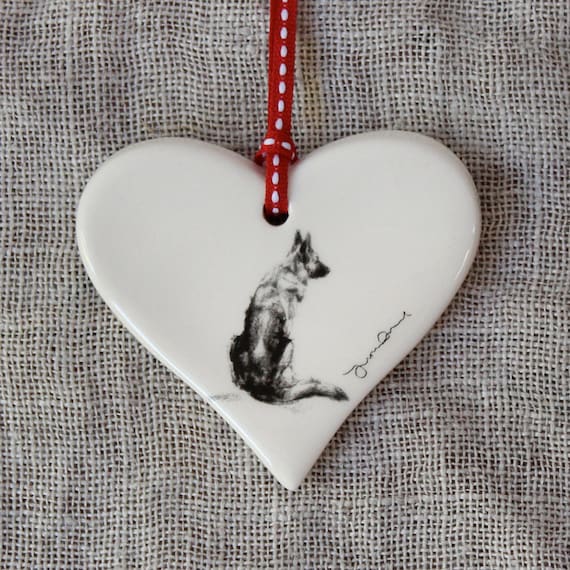 Valentines German Shepherd Dog Gift, Shepherd Heart, German