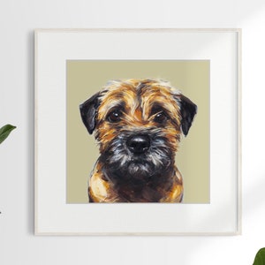 Border Terrier Print unframed Ltd. Ed. dog art painting print Border Terrier gift Border Terrier art, border terrier, dog portrait image 1