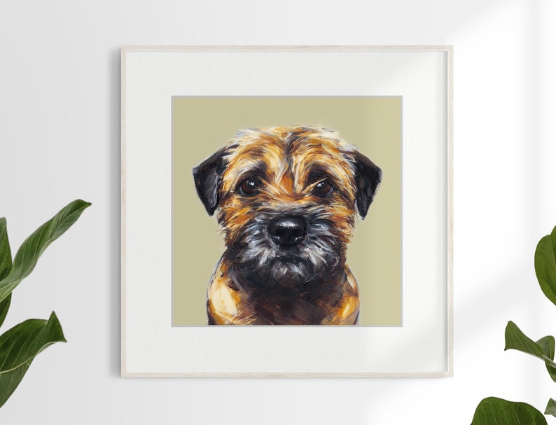 Border Terrier Print unframed Ltd. Ed. dog art painting print Border Terrier gift Border Terrier art, border terrier, dog portrait image 1