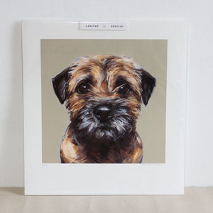 Border Terrier Print unframed Ltd. Ed. dog art painting print Border Terrier gift Border Terrier art, border terrier, dog portrait image 3