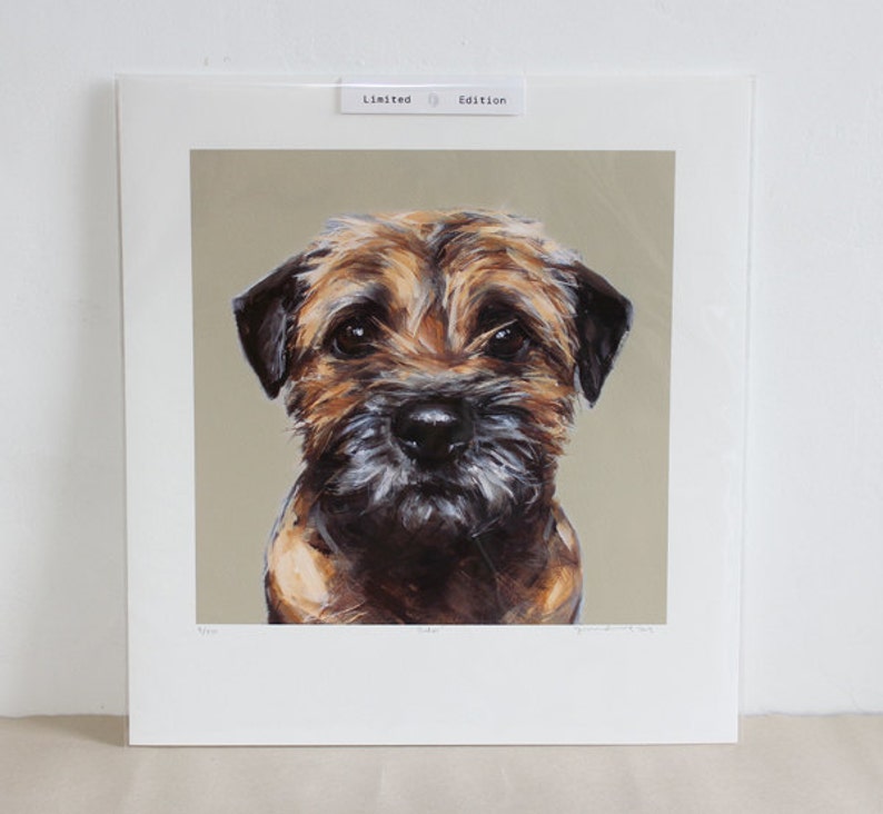 Border Terrier Print unframed Ltd. Ed. dog art painting print Border Terrier gift Border Terrier art, border terrier, dog portrait image 3