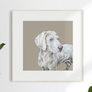 Weimaraner dog art print unframed Ltd. Ed dog print weimaraner gift Weimaraner art picture, weimaraner portrait, dog portrait image 1