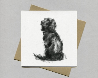 Cocker Spaniel Karte, Spaniel Grußkarte - Cocker Spaniel Geschenk, Spaniel Liebhaber, Spaniel Geschenk, Cocker Spaniel Zeichenkarte