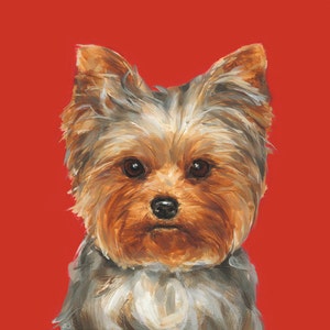 Yorkshire Terrier art print unframed Ltd. Ed dog print Yorkie present, yorkshire terrier picture, yorkie portrait, dog portrait, image 2