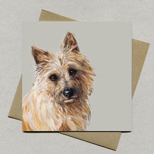 Cairn Terrier card, cairn terrier greetings card - cairn terrier gift, terrier lover, Carin terrier present, Cairn terrier lover