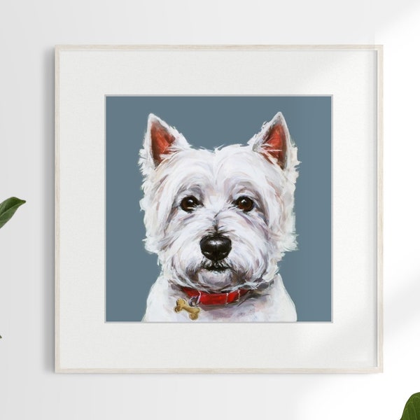 Westie Dog Portrait Print – Limited Edition Fine Art Giclée