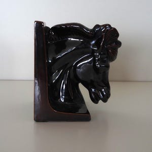Vintage ceramic horse head bookend