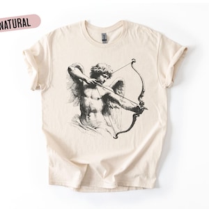 Vintage Cupid T-Shirt: Romantic Angel Bow Graphic Tee
