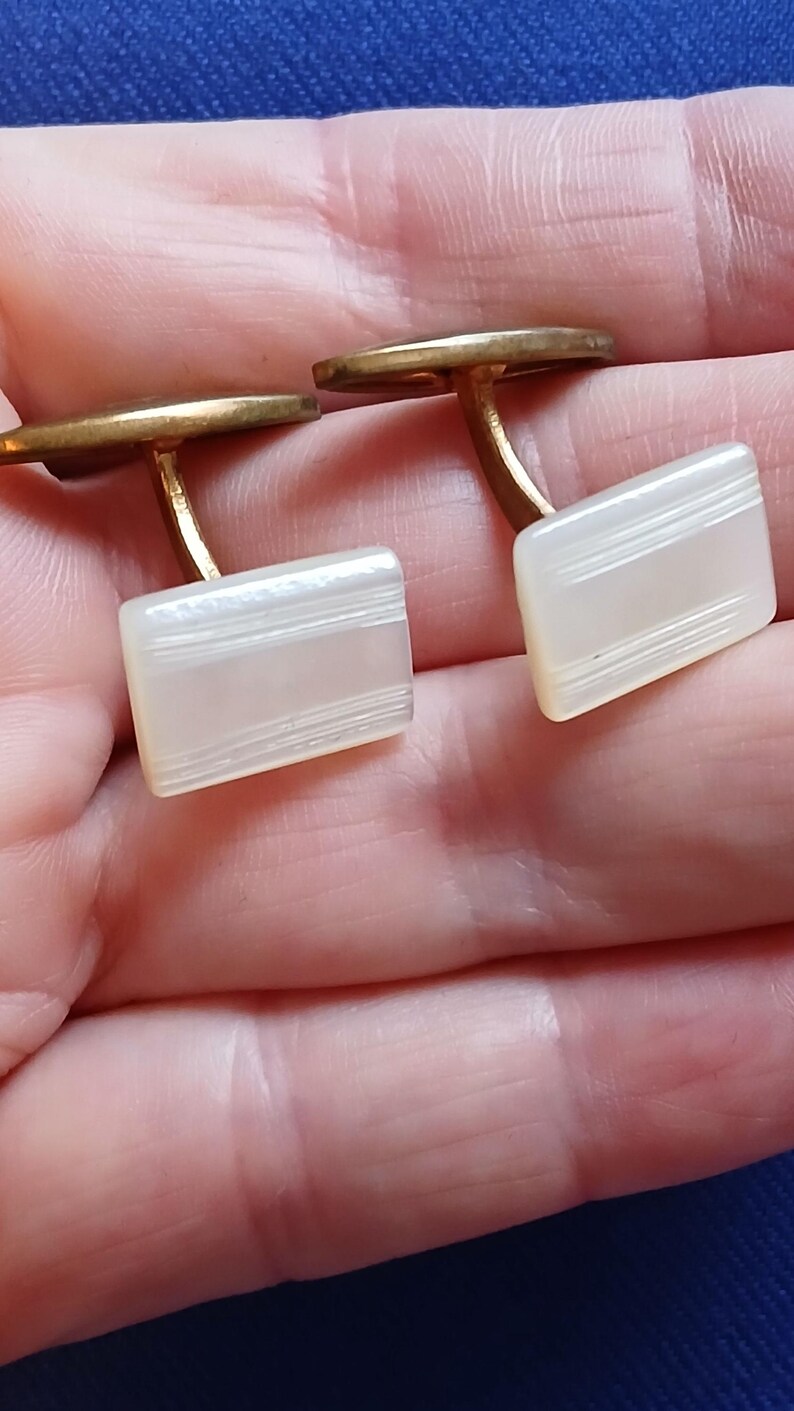 Collection of Men's Vintage Cuff Links from 1930 to 1970 image 12