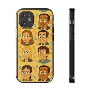 Divertenti custodie per telefono The Office, cartoni animati, regalo per gli amici, Jim Halpert, Micheal Scott, Pam Besely, Dwight Schrute, Stanley Hudson, Angela Martin