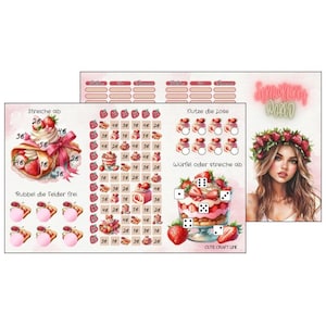 Strawberry World 3er Klappkarte | Würfelbingo | Budgeting | Sparchallenges A6 | Umschlagmethode