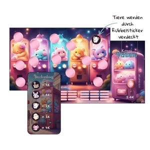 Kawaii Vending 3er Klappkarte | Budgeting | Sparchallenges A6 | Umschlagmethode
