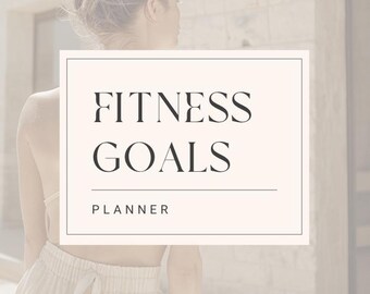 Fitness Planner Printable | 39-Page Workout, Meal & Goal Tracker | Weight Loss, Habit Tracker, Exercise Log | Instant Download