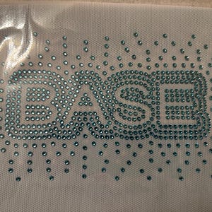 Custom Rhinestone Transfer: BASE Burst Shirt Decal, Team Performance Design