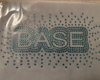 Custom Rhinestone Transfer: BASE Burst Shirt Decal, Team Performance Design