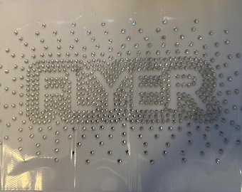 Custom Hotfix Rhinestone Transfer- FLYER Transfer - Personalized Bling Shirt Decal for Teams, Gifts & Performances