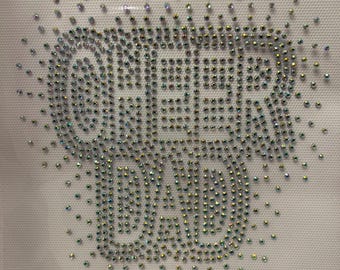 Cheer Dad Rhinestone Transfer: Custom Bling Shirt Decal