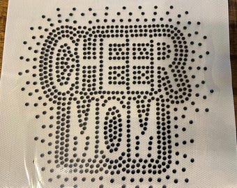 Custom Cheer Mom Rhinestone Transfer: Bling Shirt Decal