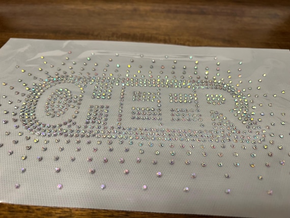 Custom Cheer Rhinestone Transfer: Bling Sports Bra Decal