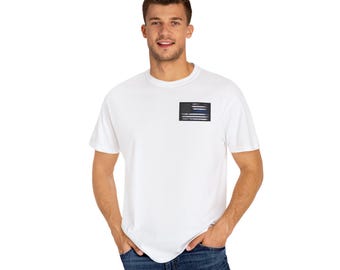 Patriotic Blue Line T-Shirt: Police Support, Memorial Day Tee