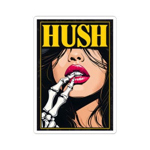 Bold Art Kiss-Cut Stickers | Aesthetic Laptop Decals, Unique Gifts, Trendy Decor, Fashion Stickers, HUSH Design