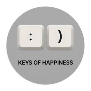 Inspirational Mouse Pad - Keys of Happiness, Office Decor, Computer Accessories, Gift Idea, Desk Accessories, Positive Vibes